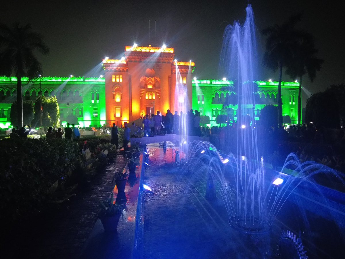 kishanreddybjp's tweet photo. Inaugurated the Dynamic Lighting System of Art College at the iconic Osmania University in Hyderabad, developed under the scheme of Assistance of Central Agencies of @tourismgoi, Govt of India.

The lighting system-laser light show will showcase the OU’s rich history & its contribution in various fields, including the struggle for statehood.