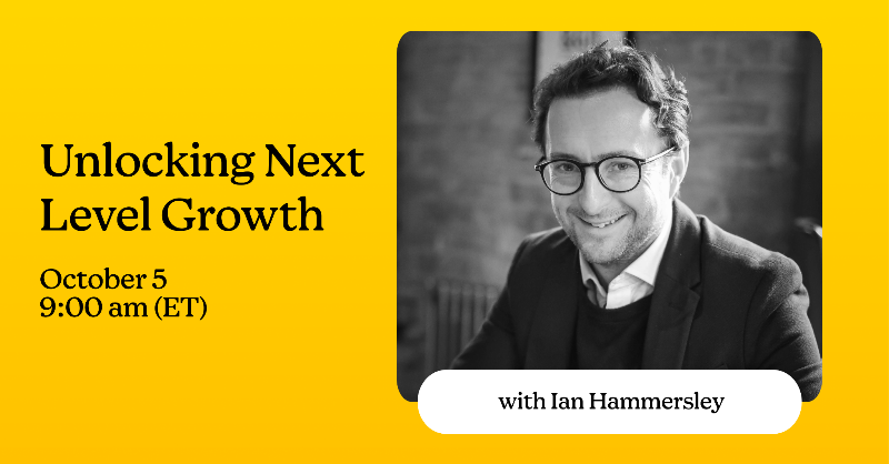 Mailchimp's tweet photo. Defeat the internal and external enemies blocking your company’s growth and create a plan to level up your business.

Register this free, virtual session with best-selling author @ian_hammerlsey during Marketing Success Season 2023: