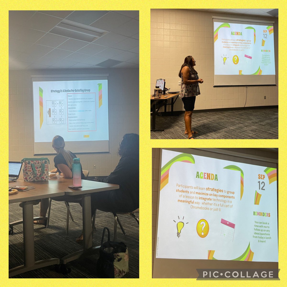 CHuckeba's tweet image. Shout out to Claudia for hosting a great lunch and learn on tech structures in the classroom! #maydeforthis