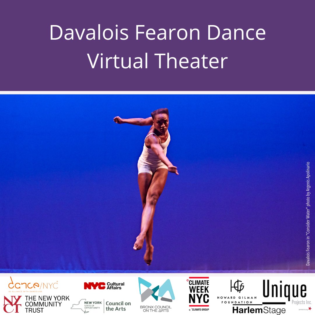 Join us for DFDVT Virtual Premiere of “Consider Water” and Time to Talk with Dava as part of Climate Week NYC on Sept 18, 2023, at 7 p.m. EST.  Tickets davaloisfearon.com/virtualtheater   

#climateweeknyc #considerwater   #pentacleunquieprojects   #HarlemStage