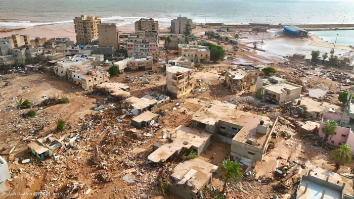 Meteovilles's tweet photo. ⛈ Après avoir touché la #Grèce, la tempête #Daniel (devenue #medicane) a fait des ravages en #Libye où le dernier bilan est d'au moins 2.300 morts... Notre article ➡ https://t.co/P6xUFDAZZ9