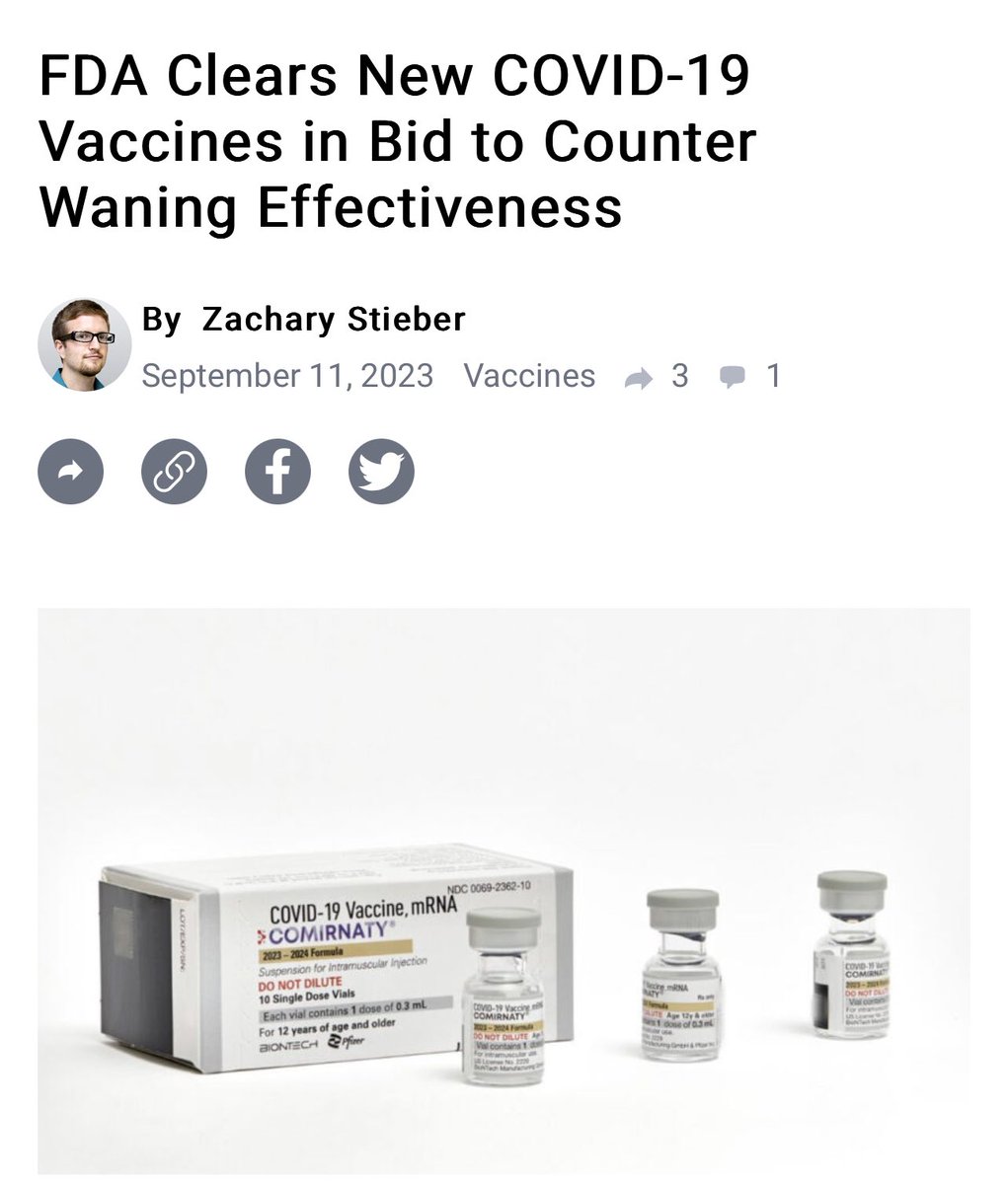 FDA APPROVES NEW COVID VACCINE: The people who took the initial Covid injection had no idea that they were signing up for a subscription service. 

Their immune systems are destroyed, and the shot did nothing to protect them- it only made them sicker and accelerated their current