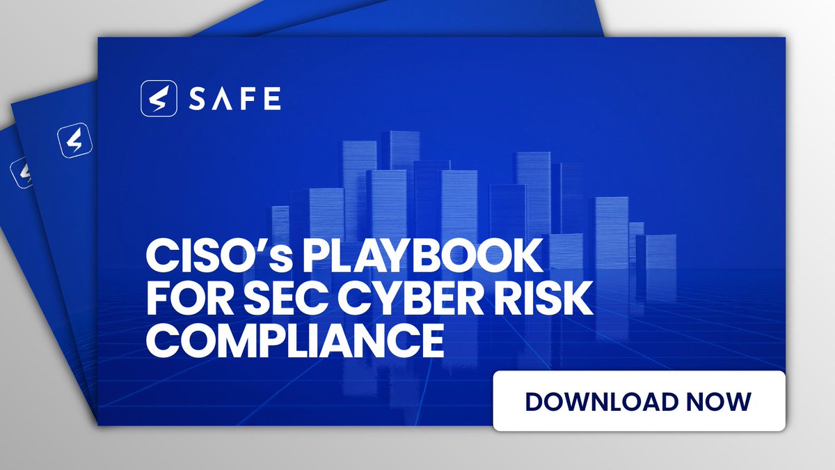 SafeCRQ's tweet image. There are multiple roadblocks security leaders need to overcome if they want to achieve #SEC compliance by December 2023. Our CISO playbook helps you make this fundamental shift smoothly. Download now: safe.security/ciso-playbook-…

#cyberriskmanagement #cyberriskquantification #AI
