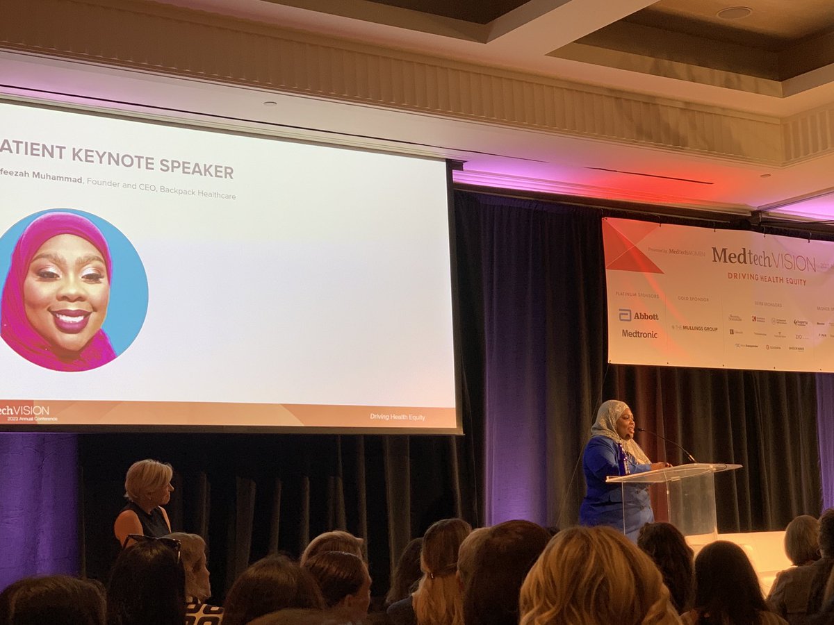 “We wouldn’t need adult care if we had better pediatric care” Hafeezah Muhammed, CEO #backpackHealth #medtechvision2023