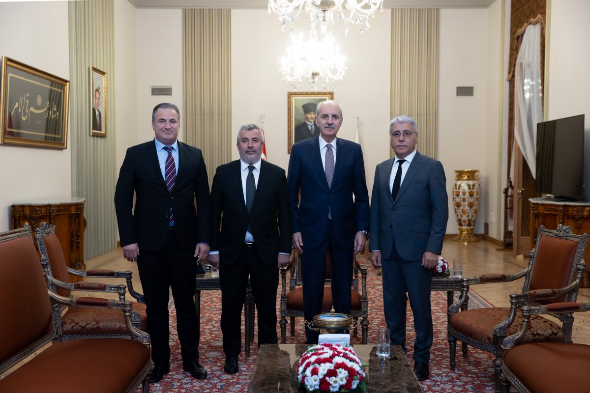 Türkiye Büyük Millet Meclisi Başkanımız Sn Prof. Dr. Numan Kurtulmuş beyi Gazi Meclisimizde ziyaret ettik. Nazik ev sahiplikleri için kendilerine şükranlarımı sunuyorum.