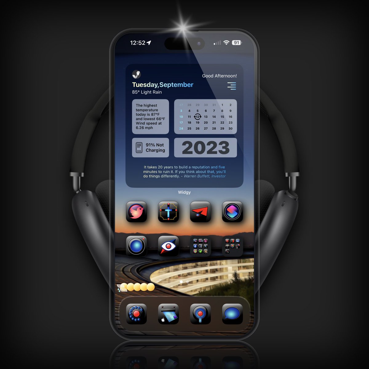 tombowie's tweet image. #iOS166 #iPhone14PM #NoJailBreak 
Icons #iOnyx @MyLoveJewels
Overlay @FAlhmma
Widget - @RossArtUI 
HS theme - ShowBoardAlpha
Wall - @jianoliu 
#ShowLive #screenshotSL #SmartWallpaperArt @SeanKly
#AppleEvent #AppleEvent2023