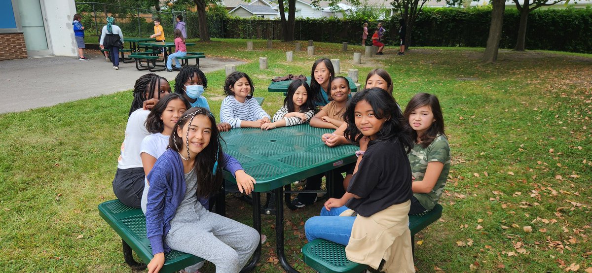 Big smiles from our Bears!  They continue to love the tables provided to us by our School Council.  We use them both for work and play!
