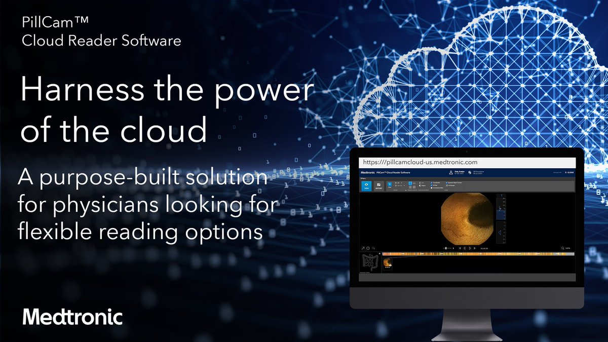 PillCam™ Cloud Reader Software is a cloud-based reading platform to allow you to read your PillCam™ SB 3 capsule studies anytime, anywhere.

Learn more: bit.ly/44ODkqX

#Gastroenterology #Healthcare