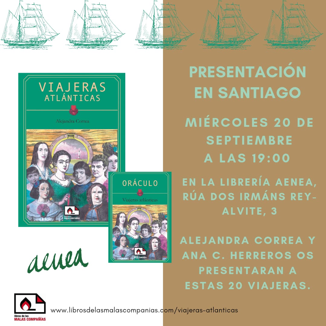 Acogeremos en la librería a las 'Viajeras Atlánticas' acompañadas de la autora Alejandra Correa y la editora @anagriott 
@MalasCiasLibros