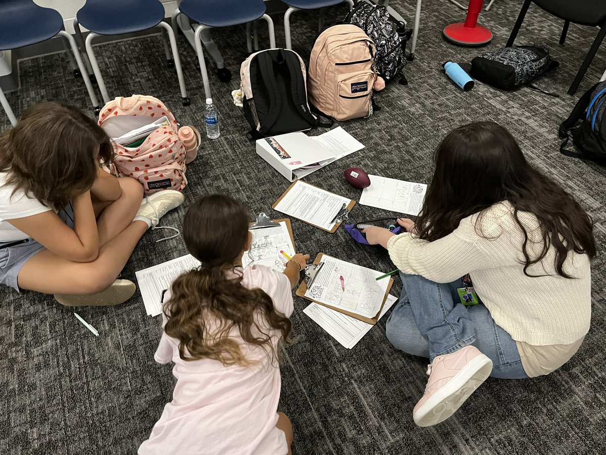 KingwoodMSDrama's tweet photo. #KMS6thGradeTheatre teams hard at work designing their original buffalo hide comic strips as artifacts for their origin myth performances! Love the creativity! #howitallbegan #storytelling #KMSCougarPride https://t.co/IKE75jhpJ4