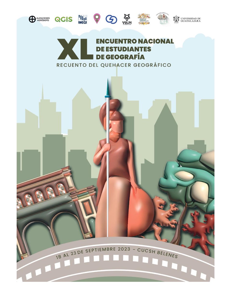 QGIS México 🇲🇽 estará presente en el XL Encuentro Nacional de Estudiantes de Geografía
<a href="/ENEGmx/">Encuentro Nacional de Estudiantes de Geografía</a> 2023.

Impartiendo talleres de #QGIS por parte de <a href="/hbecerraGIS/">h</a>, Raúl Nanclares y <a href="/yoltotolhua/">Verónica Totolhua</a> 

+ info: facebook.com/ENEG.MX/