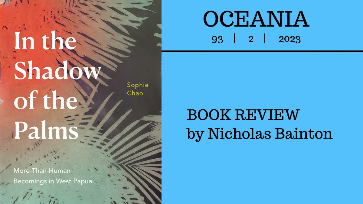 This book is the culmination of Sophie Chao’s long-term ethnographic fieldwork among Marind people. It goes beyond the conventional political economy of plantations to bring us into the lifeworld of Marind and their relationship with foreign plants: buff.ly/44OmnwE