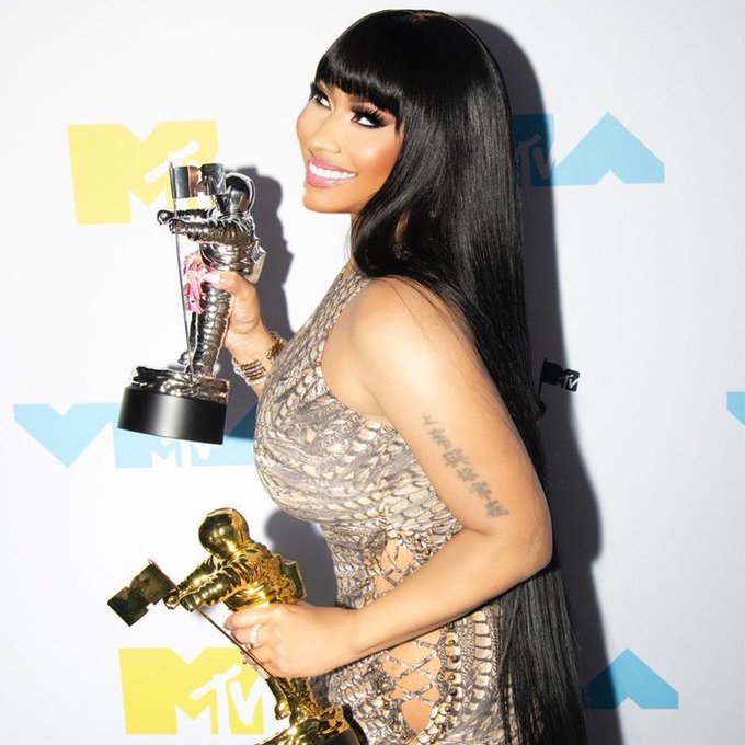 ProudOfYouNicki's tweet photo. Reminder that during the #VMAs2022 Nicki Minaj became the 25th soloist in #VMAs HISTORY to earn the Vanguard Award since the award was created in 1987 #NickiVMAs #VMAs2023 https://t.co/aJFtpFwyY5