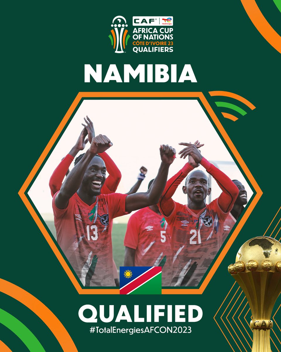 QUALIFIED ✅

Namibia are back in #TotalEnergiesAFCON for a 4th participation! 👏

#TotalEnergiesAFCONQ2023