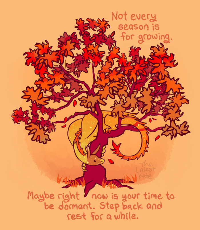no humans pokemon (creature) english text orange background leaf autumn leaves artist name  illustration images