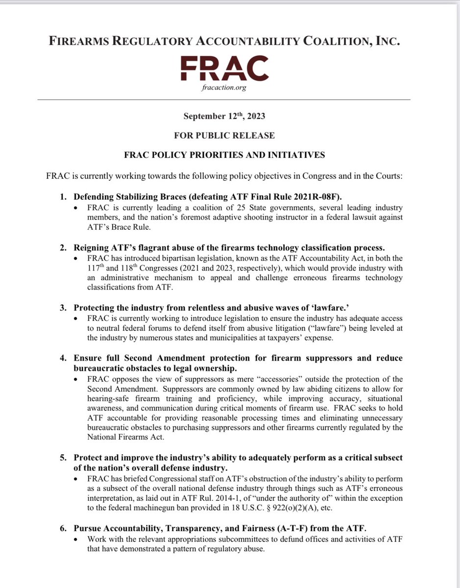 From our CEO: FRAC's top priorities and policy initiatives.