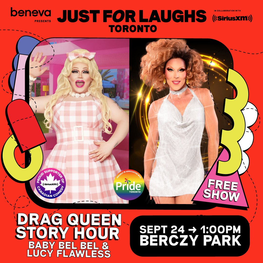 PrideToronto's tweet photo. An Official Pride Toronto "365" Affiliated Event- Just For Laughs Toronto
September 21-30.
So much talent...some of it queer and hilarious.
Tickets available at: https://t.co/Cd66AjLXGx
#jfltoronto @JFLToronto @WitchProphet https://t.co/6crP21oGzr