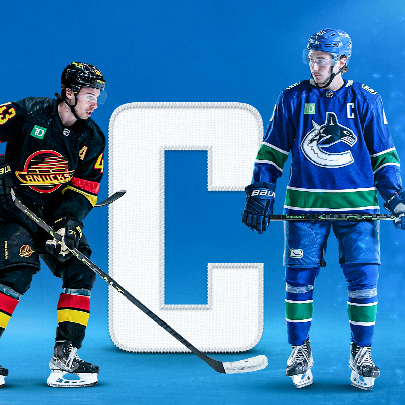 Canucks's tweet photo. Entering his Captain era.