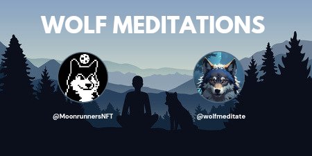 Join me and <a href="/MoonrunnersNFT/">Moonrunners</a> tomorrow for our weekly Wolf Meditations 🐺🧘‍♀️

Every Wednesday 5pm est 

Set your reminders! 

x.com/i/spaces/1OyKA…