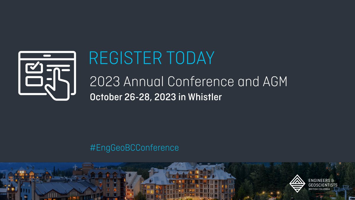 Our 2023 Annual Conference and AGM is almost here! We’ve got a fabulous group of keynote speakers for our breakfast and lunch sessions, including @JMVandenberghe Learn more about these speakers and register online today: ow.ly/RC3q50PGEry #EngGeoBCConference