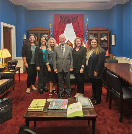 Representative Johnson and his wife LeeAnn took the time to meet with us today to talk about the #FarmBill. The Emergency Food Assistance Program (TEFAP) can support those facing hunger in our communities and the farmers who make sure we all have the food we need. #FarmBillFlyIn