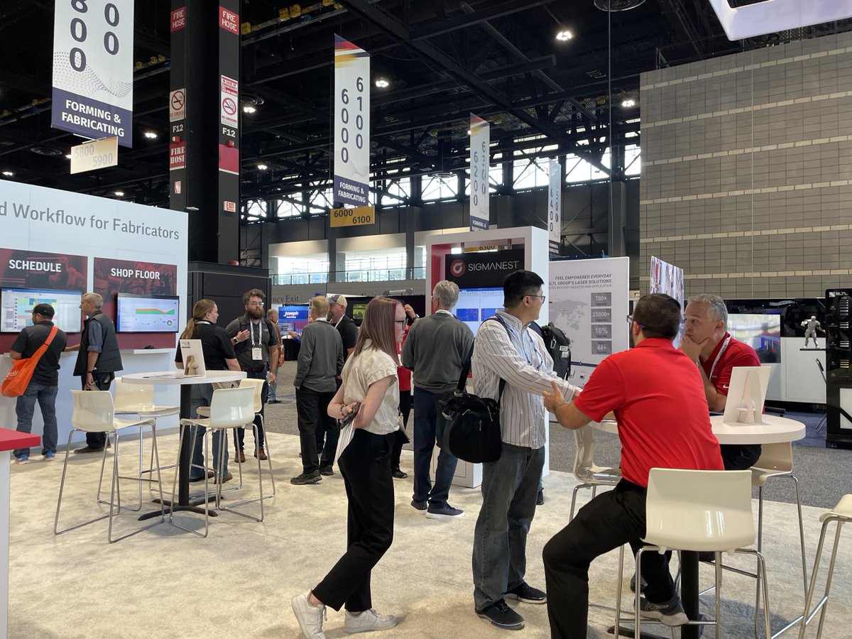 SigmaNEST's tweet photo. It's been a strong start to FABTECH 2023. Please stop by Booth A5706 to see what we have to offer and hear how we can help drive manufacturing efficiency. We look forward to seeing you there!
#FABTECH2023 #FabtechExpo #fabrication #sheetmetalfabrication #automation #SigmaNEST https://t.co/DZ30VLs6IU