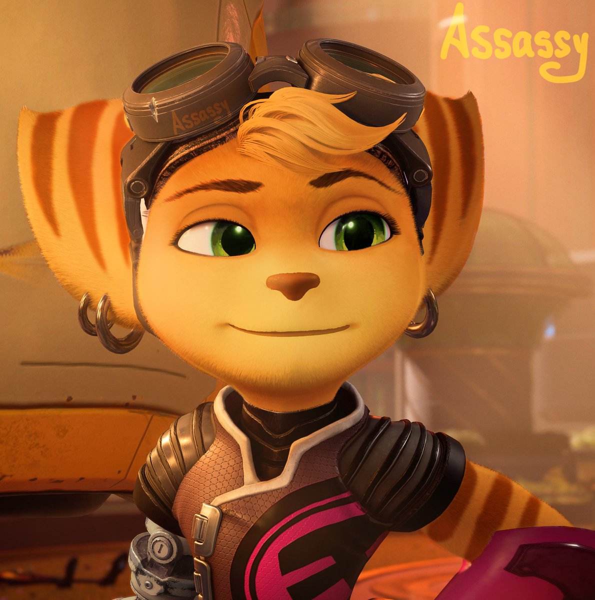 assassyart's tweet photo. Rivet with Ratchet's color palette...?
#RatchetAndClank https://t.co/obKvSQnwcE