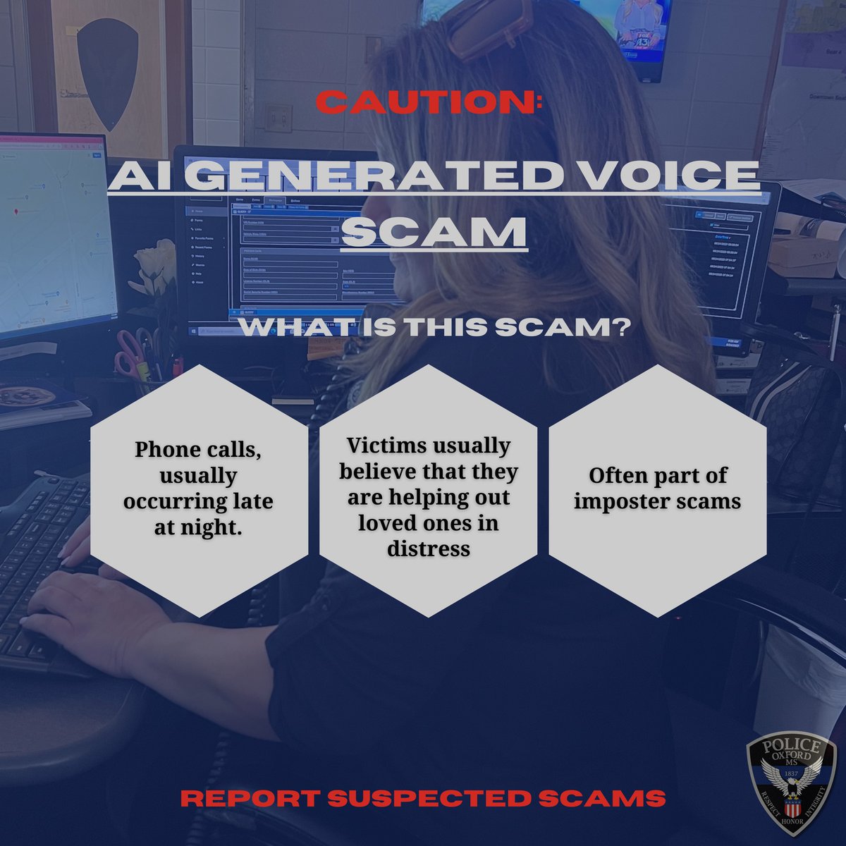🚨 **SCAM ALERT** 🚨

We have been contacted by a business that someone is calling claiming to be an OPD officer working a counterfeit case and getting employees to Cash App funds. They are spoofing OPD's phone number to make it appear legitimate when you see the caller ID.