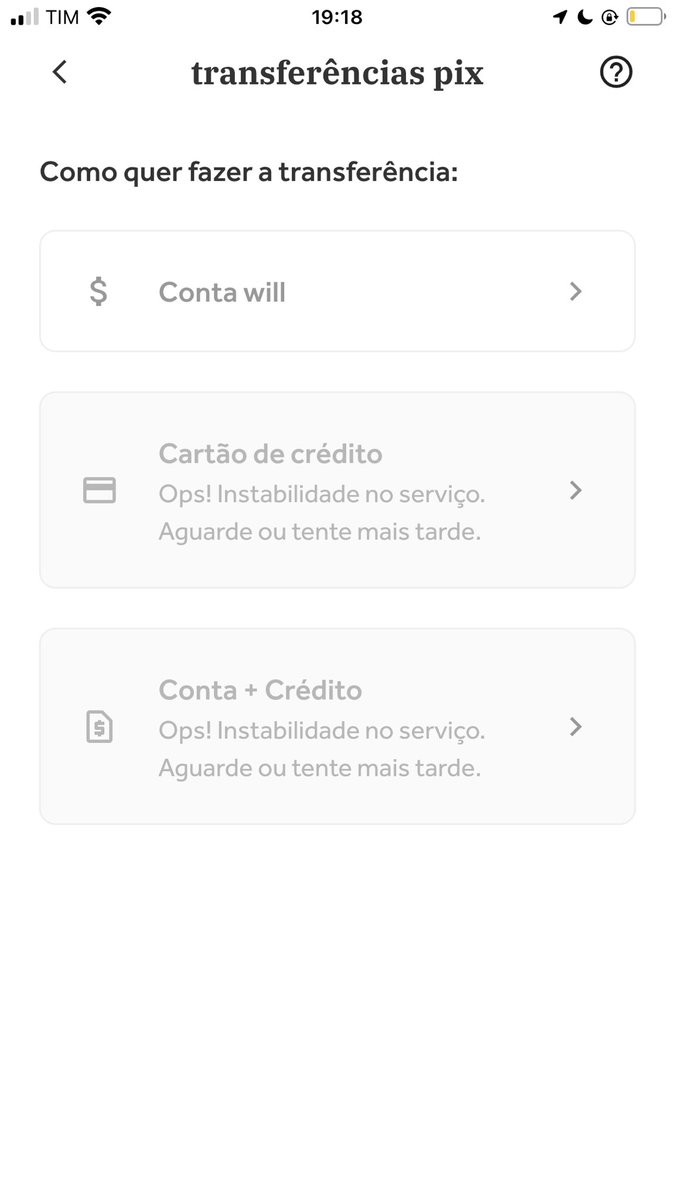 monteirux's tweet photo. @eusouwillbank Will, migo, tá tudo bem? tô tentando fazer pix, mas n tô conseguindo. aparece essa mensagem https://t.co/5j95uxkRI5