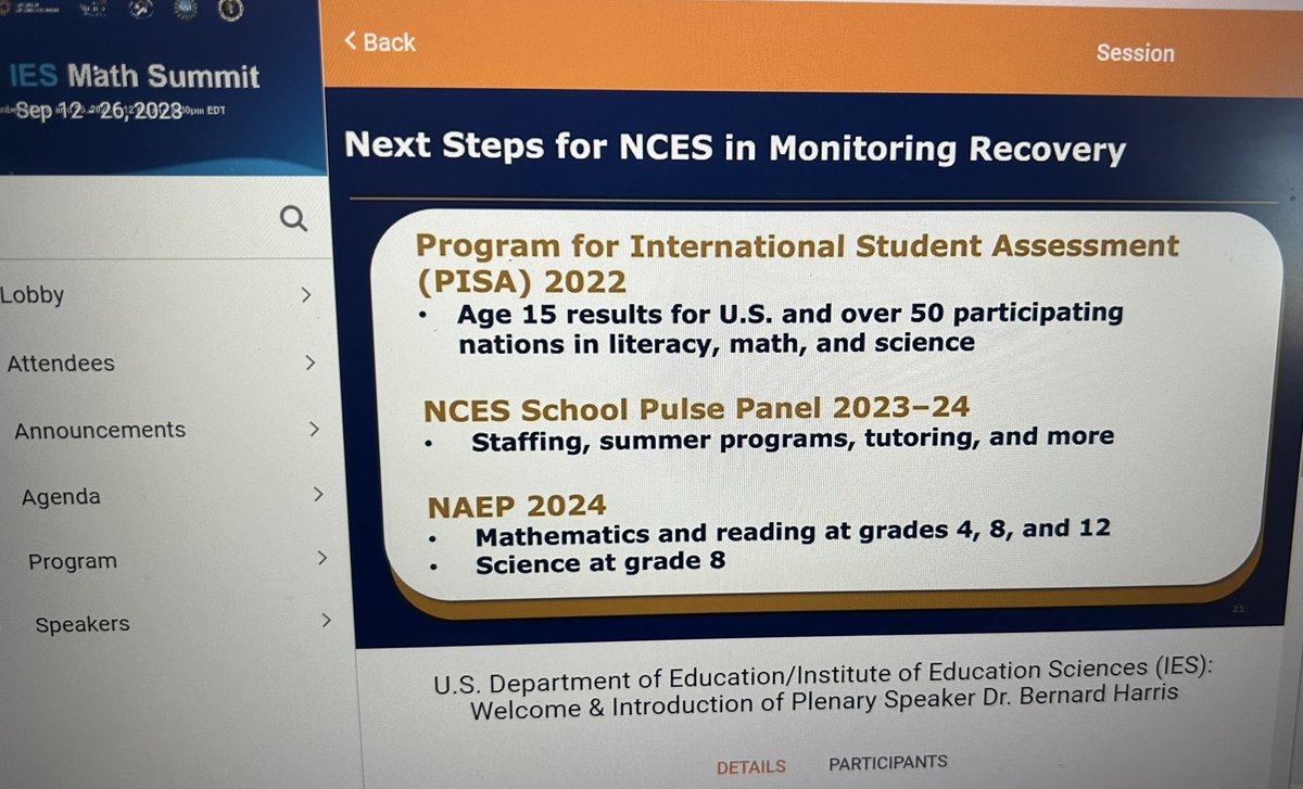 Indispeaknteach's tweet photo. I’m so grateful for the first day of IES Math Session @EdNCES ! 🥰This definitely was so enriching to learn from so many including Dr. Carr, Dr. Kevin and so many more😃! It’s not too late to join us on Sept 19th! #drindiawhite #nces #tedx #uf #usdoe #math #students #teachers https://t.co/kIH6YYSdkr