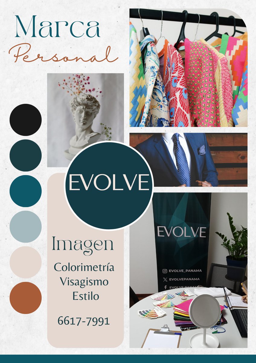 EvolvePanama's tweet photo. En @EvolvePanama ofrecemos asesoría profesional para potenciar tu imagen personal y profesional. Evoluciona tu Marca con #Evolve.
#EvolvePanama 
#MarcaPersonal 
#asesoriapersonalizada 
#colorimetria 
#visagismo
#estilo
#EvolucionaTuMarca https://t.co/t72qur5Bjc