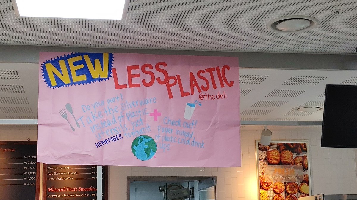 pemckelvie's tweet photo. Trying to reduce plastic at our school! Making it count! #kispride https://t.co/eq20289klv