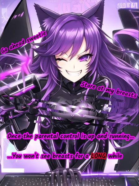 abyss_mister's tweet photo. There's nearly nothing that beats that parental control setup.

Running the sweet installer just to fully claim and control all your apps is simply fun - pinky promise

Now bring me a tasty cup of coffee...your screen time and access to your *favorite* websites depend on it~ ☕️💜 https://t.co/5uzpkjnKWd