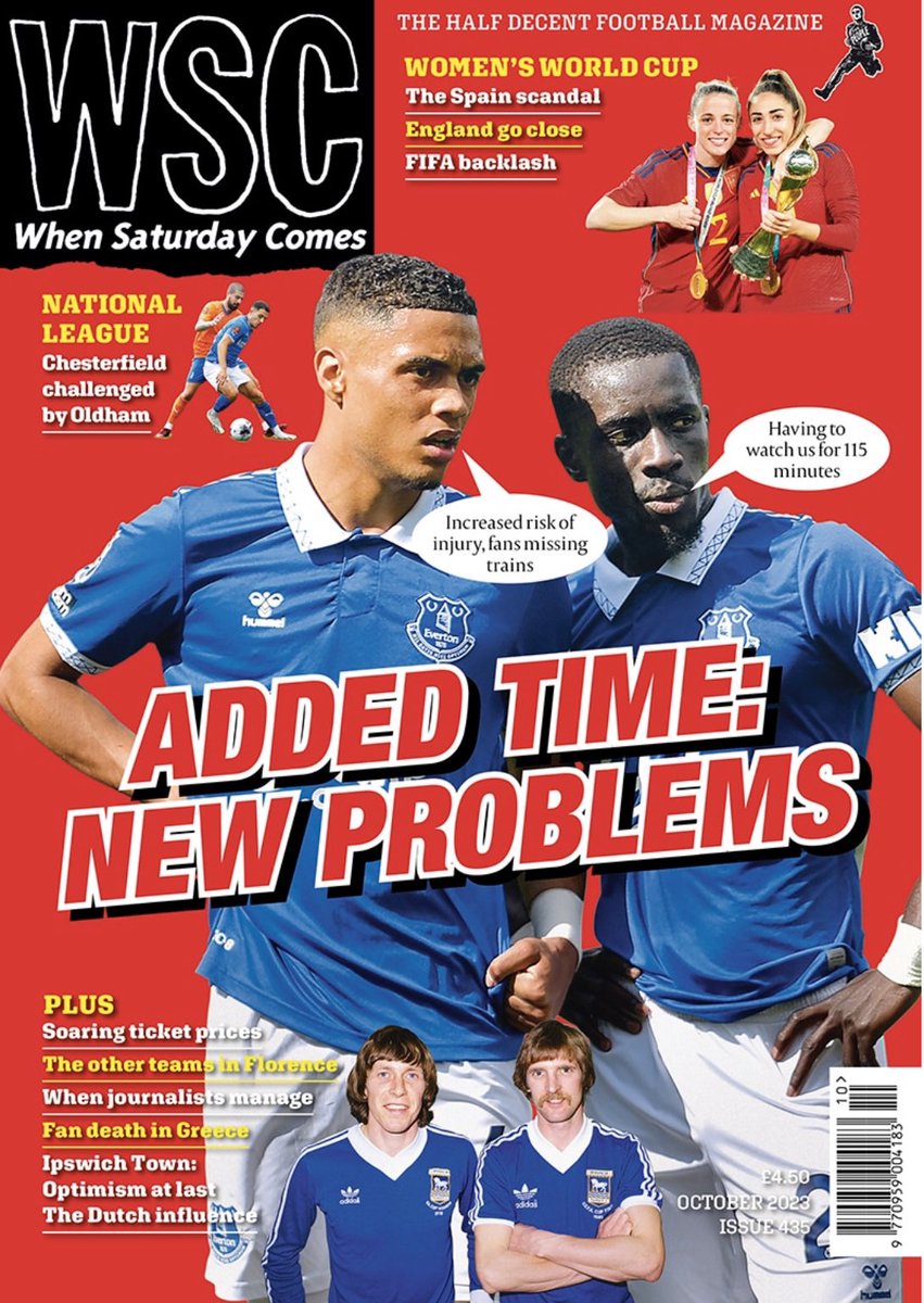 The new @WSC_magazine is out now, featuring my musings on the current state of #itfc, and @carriesparkle giving FIFA an inch-perfect skewering, amongst many other fine things. In newsagents or online from wsc.us19.list-manage.com/track/click?u=…