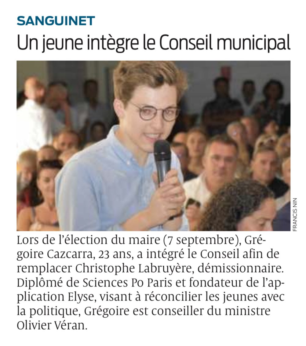 GCazcarra's tweet image. Premier mandat ! @sudouest
Merci à @fabien_laine, à toute l’équipe municipale et aux Sanguinétois 🇫🇷