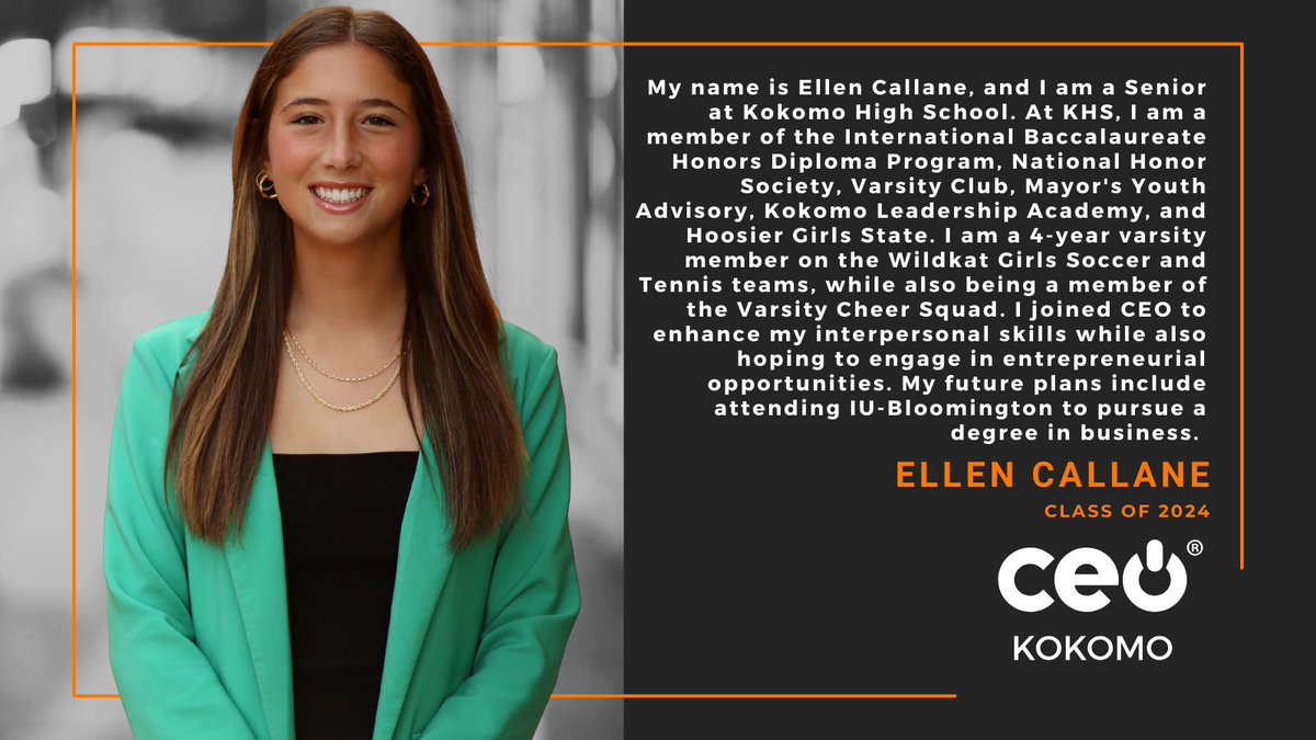 Miss Ellen Callane, Kokomo CEO Class of 2024