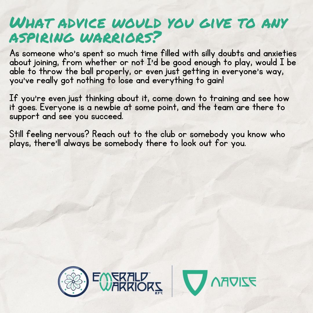 ewrfc's tweet photo. 🟢 𝗠𝗲𝗲𝘁 𝘁𝗵𝗲 𝗪𝗮𝗿𝗿𝗶𝗼𝗿𝘀 🟢
Meet Eoin, one of our Navy players and committee member. Swipe to read about his experience as a Warrior and his advice for anyone thinking of joining! 💚💙🩵

#TryWithPride 🌈
#NeverStopCompeting 💪#FromTheGroundUp 🏉 https://t.co/9u9hx69vi1