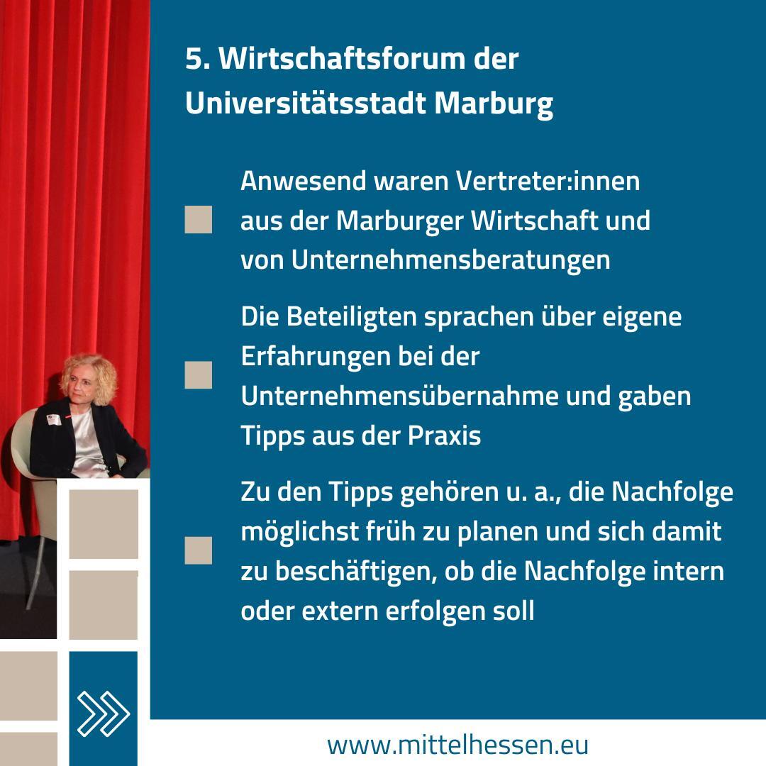 Unter dem Titel „(M)eine mögliche #Zukunft?“ sprachen Vertreter:innen aus der Marburger Wirtschaft und der Unternehmensberatung beim 5. #Wirtschaftsforum der Stadt darüber, wie die Übergabe eines Unternehmens geplant und gestaltet werden kann.

Mehr unter: is.gd/8pzcNM