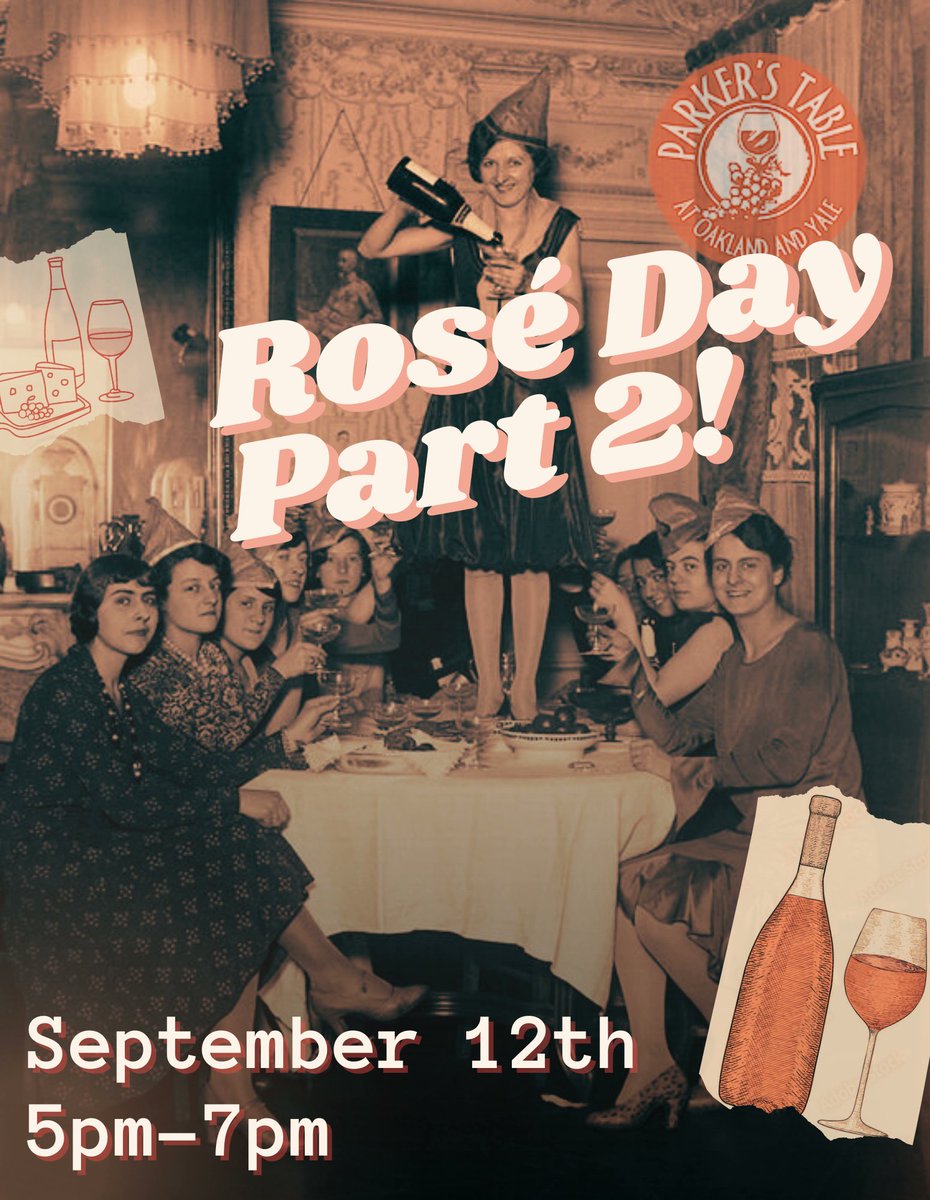 One of the better tasting events for rose wine lovers is today, at @ParkersTable, from 5 to 7 pm. Taste 34 different roses, plus a fine charcuterie and cheese spread, for $10 pp. Tickets here: parkerstable.square.site