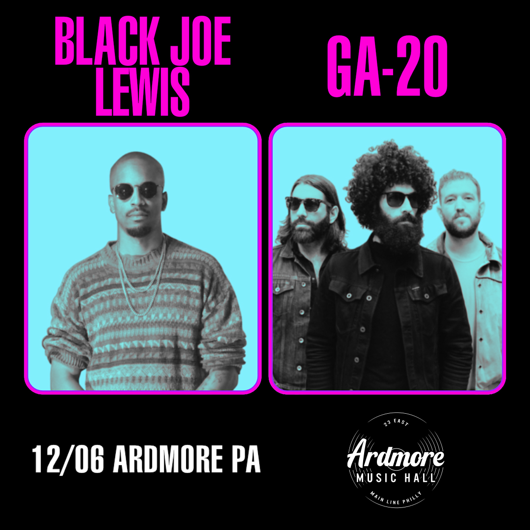 Ardmore Music Hall (@ardmoremusicpa) on Twitter photo ON SALE NOW 🐝💥 Blue brigade GA-20 and retro soul vocalist/guitarist <a href="/blackjoelewis/">Black Joe Lewis</a> team up for a punchy rock n' roll show on 12/6
Tickets >> bit.ly/GA20_BJL_AMH23 ON SALE NOW 🐝💥 Blue brigade GA-20 and retro soul vocalist/guitarist <a href="/blackjoelewis/">Black Joe Lewis</a> team up for a punchy rock n' roll show on 12/6
Tickets >> bit.ly/GA20_BJL_AMH23