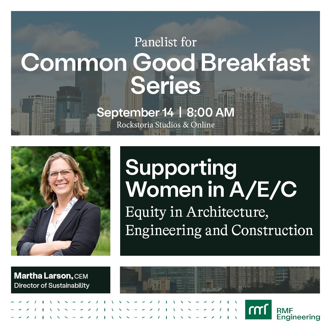 rmfengineering's tweet image. RMF’s Director of #Sustainability will be a panelist at the Common Good Breakfast Series at Rockstoria Studios + online this Thursday. Join the conversation on “Equity in Architecture, Engineering and Construction.”

#rmf #rmfengineering #engineering #equity #AEC #EquityInAEC