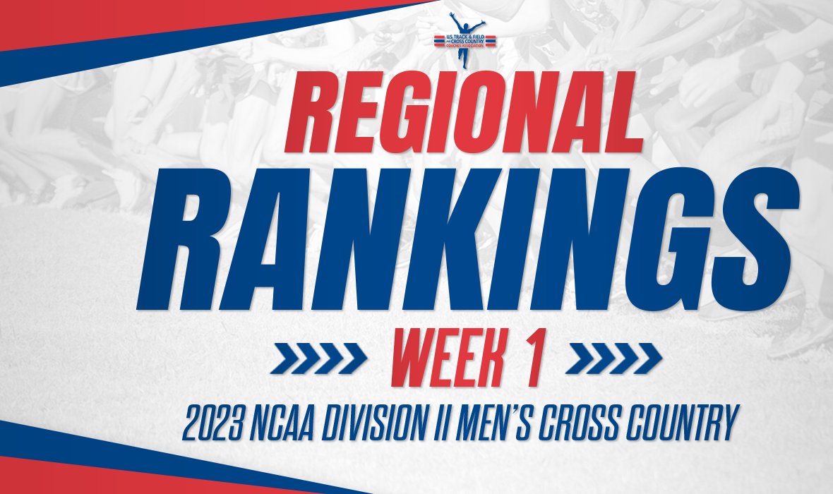 USTFCCCA's tweet photo. Here is the newest edition of the @NCAADII Men's Cross Country Regional Rankings for the 2023 season! #MakeItYours
Find out just how much changed between the preseason and Week 1 in each of the eight regions.
https://t.co/yKXFfhZ5pi https://t.co/3isCUQu5Hw