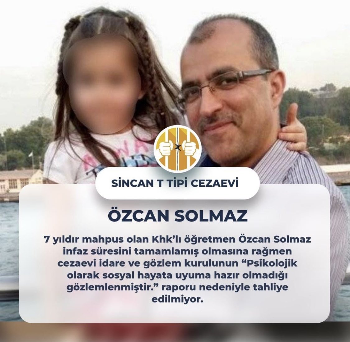 sema75ee's tweet photo. KHK'lı öğretmen Özcan Solmaz infaz süresini tamamladı fakat bu hakkı verilmiyor.

@ErtugrulGunay
@dmtevgar
@yaseminhadivent

DenetimliSerbestlik Mağdurları https://t.co/Oiegkbmv5i