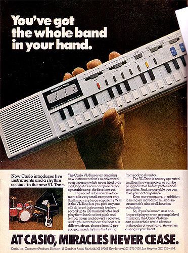 VingTroiSeize's tweet photo. CASIO VL-TONE: You've got the whole band in your hand!

#CASIO #VLTone #Musicu #keyboard #80s #90s #Geek https://t.co/a5VztyGsfm