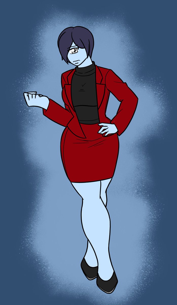 Suit-tember is back! And we're starting off with my OC Juniper ready for her promotion!
#businesswoman #Suittember #skirtsuit #OfficeLady