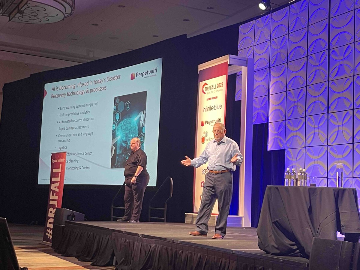 drjournal's tweet photo. AI is becoming infused in today’s Disaster Recovery technology &amp; processes. #DRJFall 
Watch the livestream: https://t.co/Eo6ZR5mtAt https://t.co/sQ0F9CbGaG