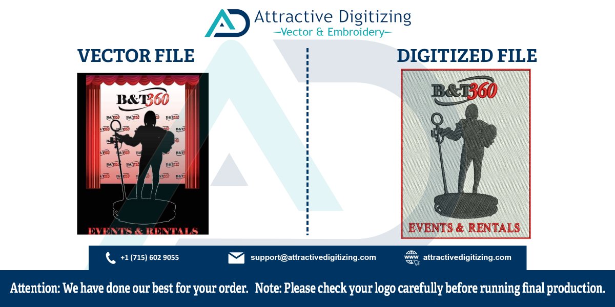 Attractive Digitizing (@attractivedigi) on Twitter photo Feel free to contact us for digitizing and vector art services
715602-9055
support@attractivedigitizing.com attractivedigitizing.com
#embroidery #digitizing #vectorart #screenprinting #illustraion #patch #vector #LeftChestEmbroidery #jacketback #AppleEvent #ElonMuskIsATraitor Feel free to contact us for digitizing and vector art services
715602-9055
support@attractivedigitizing.com attractivedigitizing.com
#embroidery #digitizing #vectorart #screenprinting #illustraion #patch #vector #LeftChestEmbroidery #jacketback #AppleEvent #ElonMuskIsATraitor