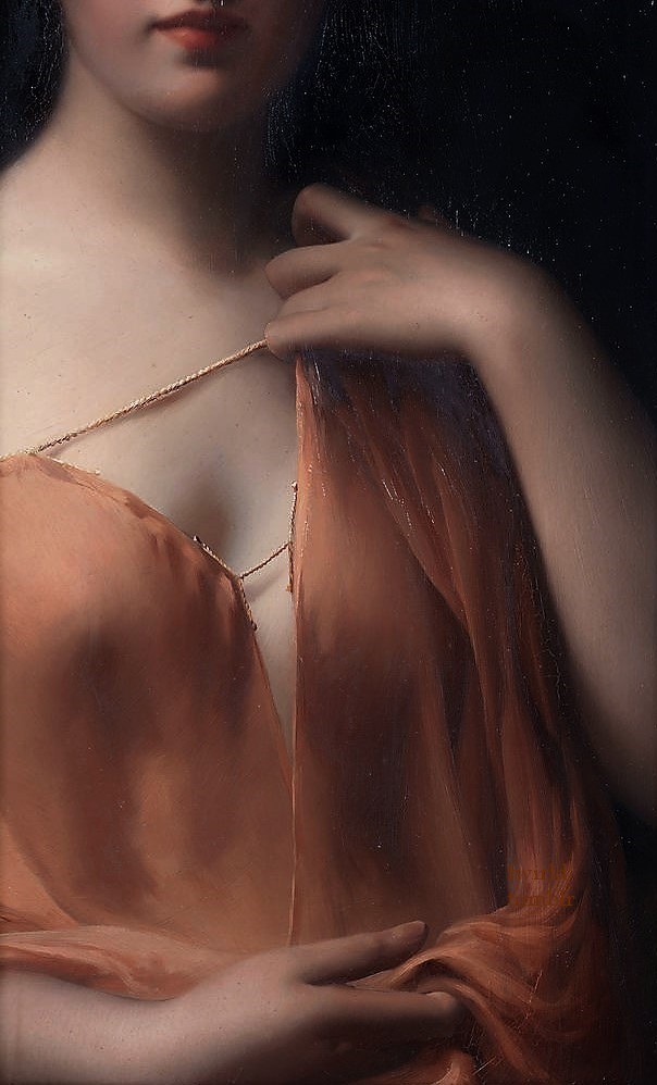 A classical beauty, 1889, by Luis Ricardo Falero (detail)