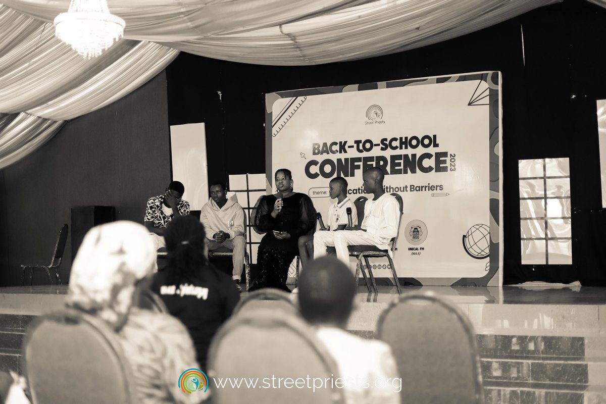 StreetPriests's tweet photo. The conference featured a panel session of some of our beneficiaries over the years sharing what role “ our back to school scholarship program ” has played in impacting their lives and their plans for the future as they progress towards a better life.

#backtoschoolconference https://t.co/MwQ53XOCXI