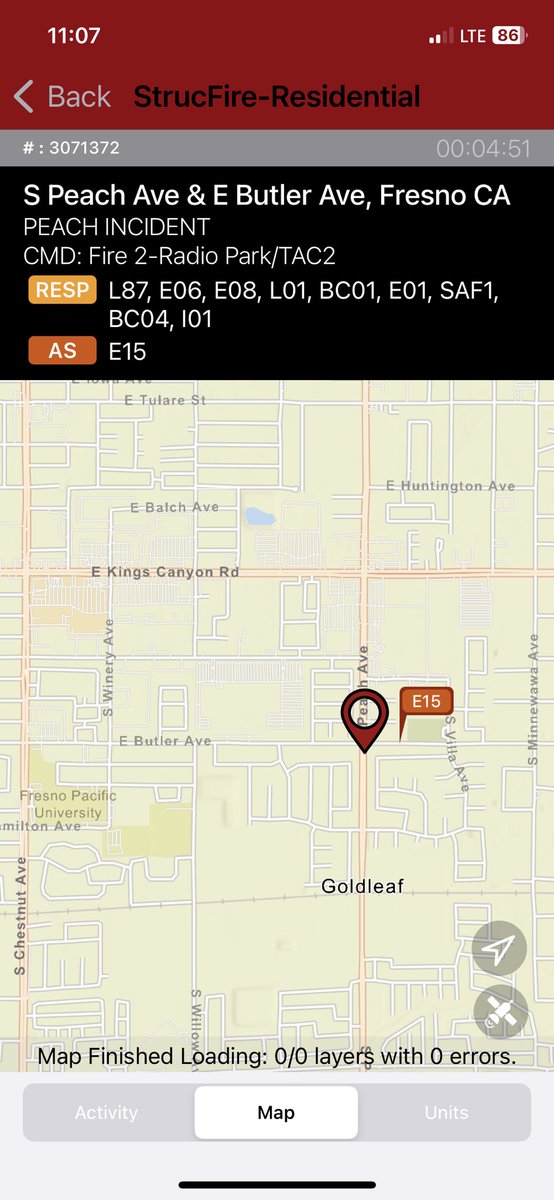 Fresno Fire Department is on scene of a residential fire in the area of Peach and Butler. For your safety please stay clear of the area while crews work to contain the fire.